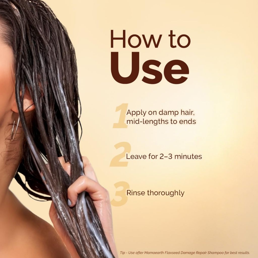 Mamaearth Flaxseed Damage Repair Conditioner for Soft, Smooth & Shiny Hair 180 ml