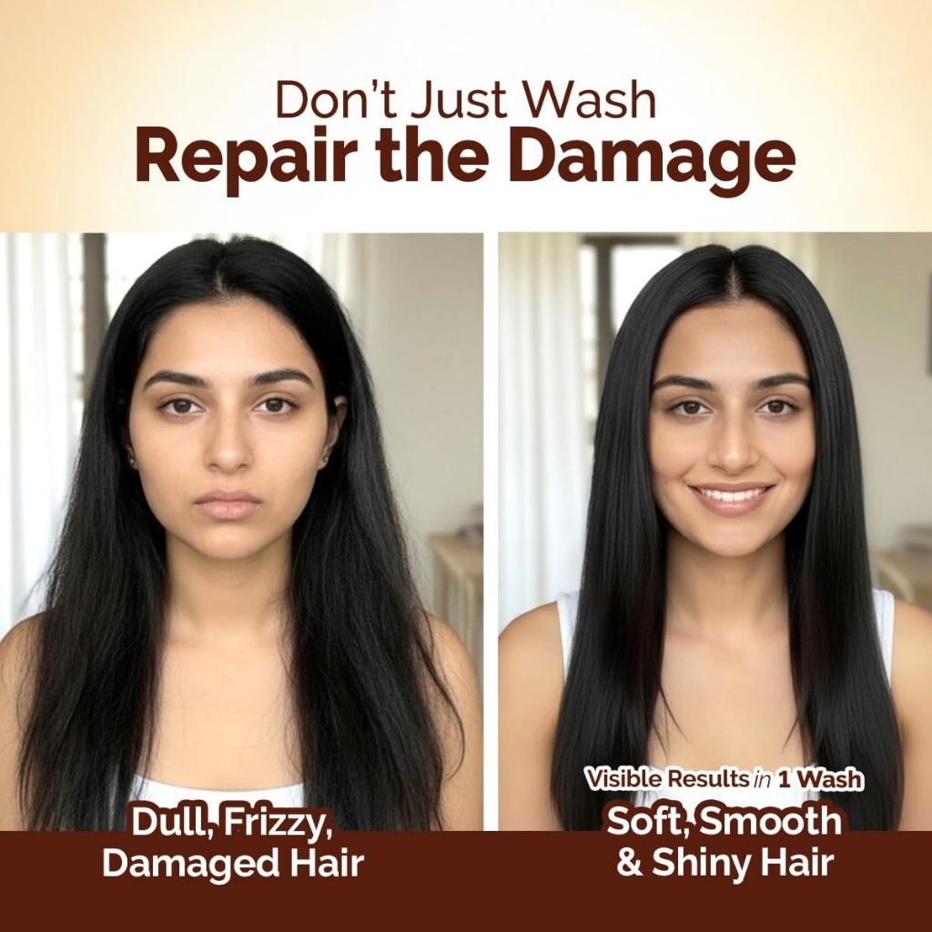 Mamaearth Flaxseed Damage Repair Hair Mask with 5% Flaxseed, 1% Hyaluronic Acid, Ceramides 300ml