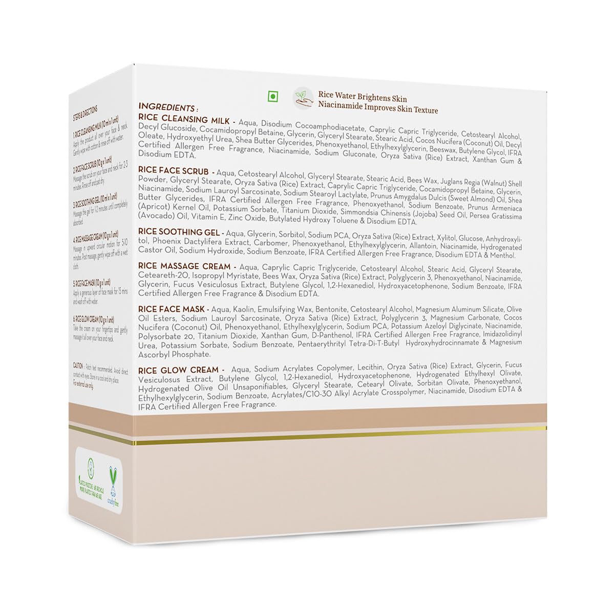 Mamaearth Rice Facial Kit With Rice Water & Niacinamide for Glass Skin - 60 g