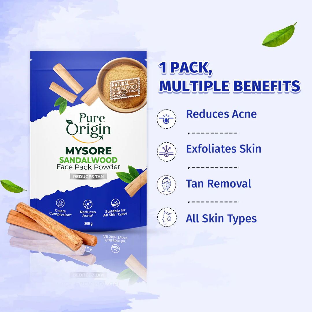 Pure Origin Mysore Sandalwood Face Pack Powder (200g)