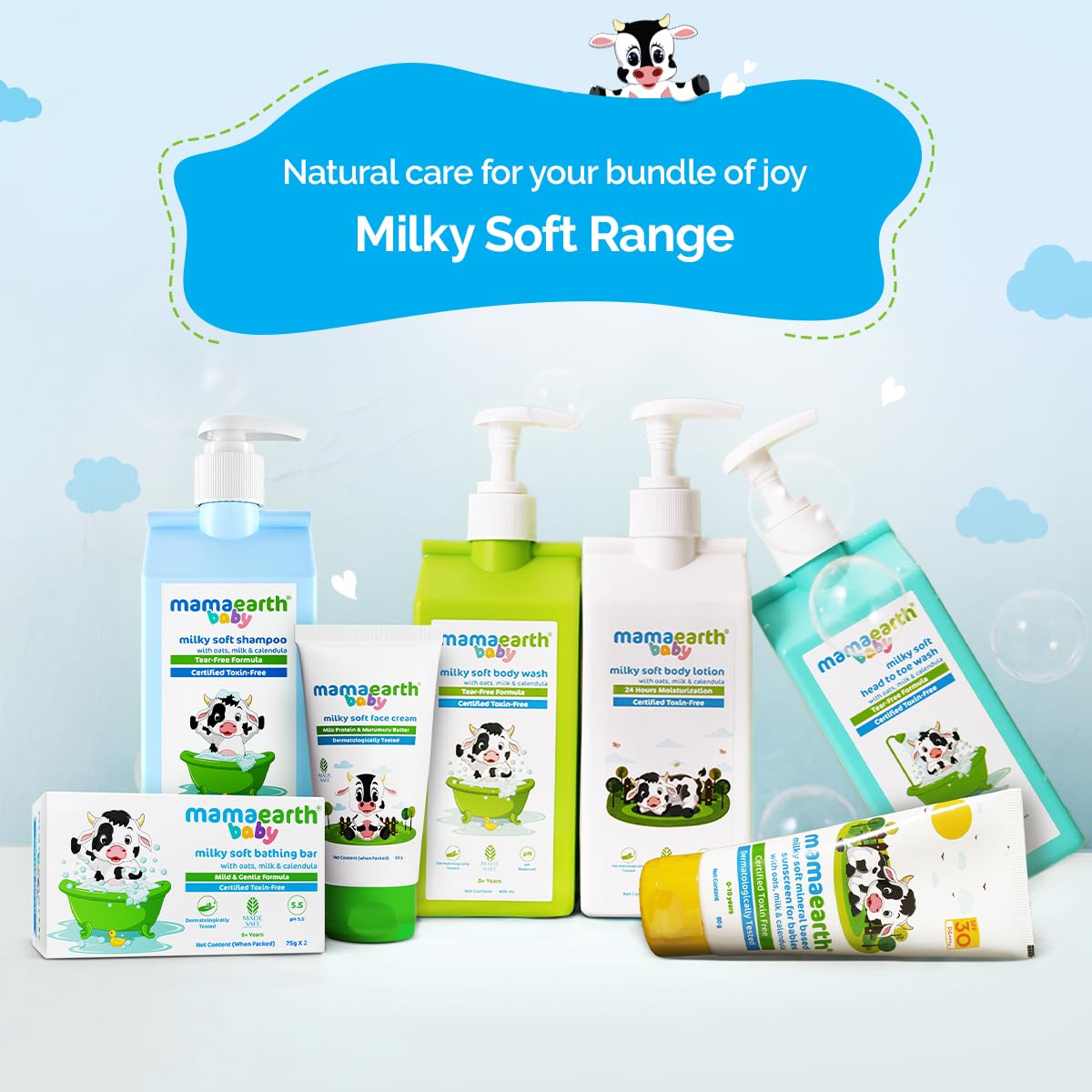 Mamaearth Milky Soft Body Wash for Babies with Oats, Milk and Calendula - 400 ml