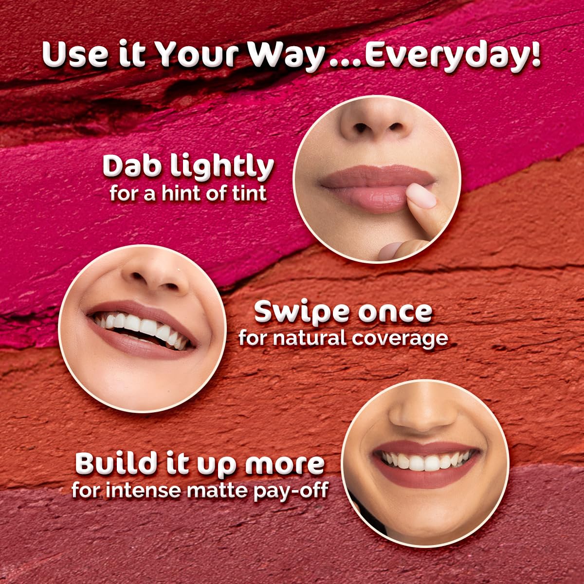 Mamaearth Moisture Matte Long Stay Lipstick - 2g | Carnation Nude