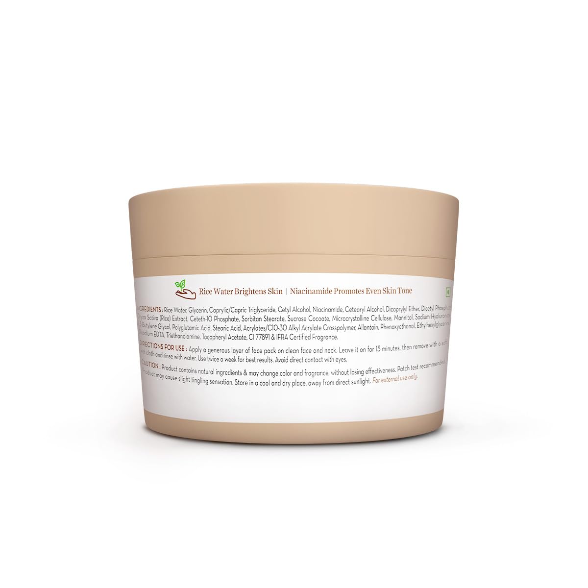 Mamaearth Rice Dewy Bright Face Pack | Gives Glass-Like Glow | Instant Brightness | 200g