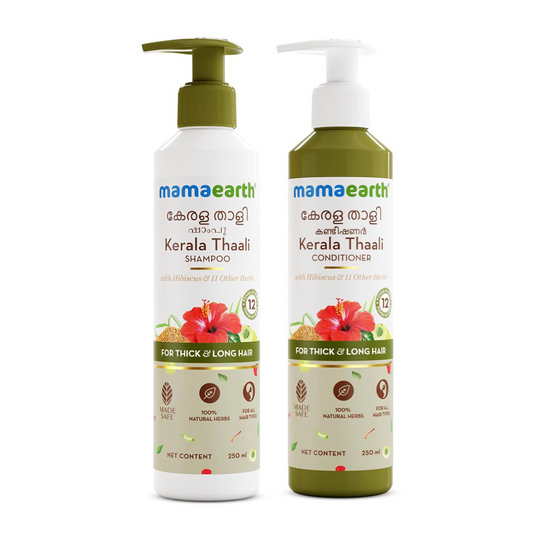 Mamaearth Kerala Thaali Shampoo and conditioner combo for Thick & Long Hair - 250 ml +250 ml