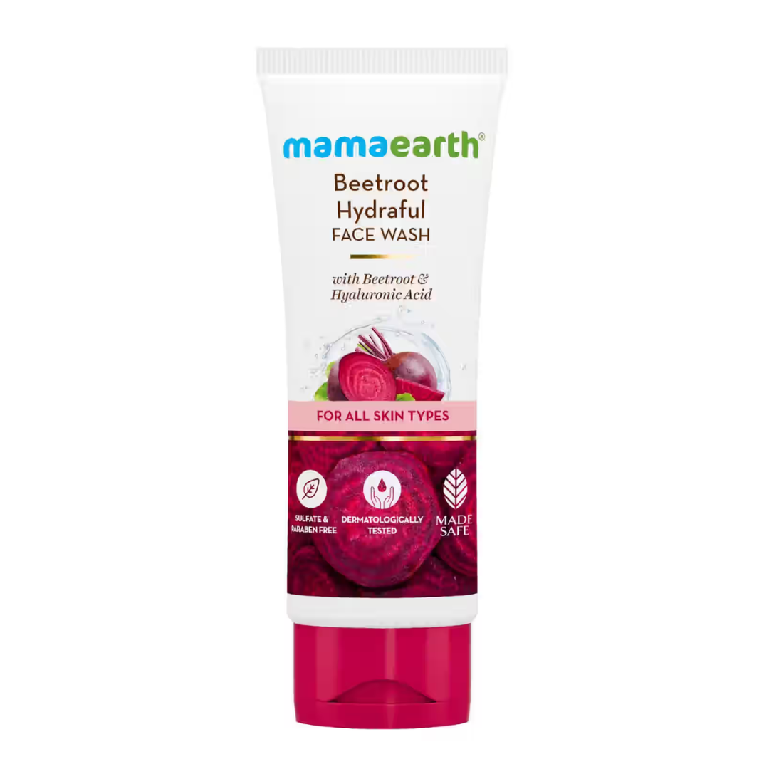 Mamaearth Beetroot Hydraful Face Wash For Hydrated Pink Glow (100 ml)