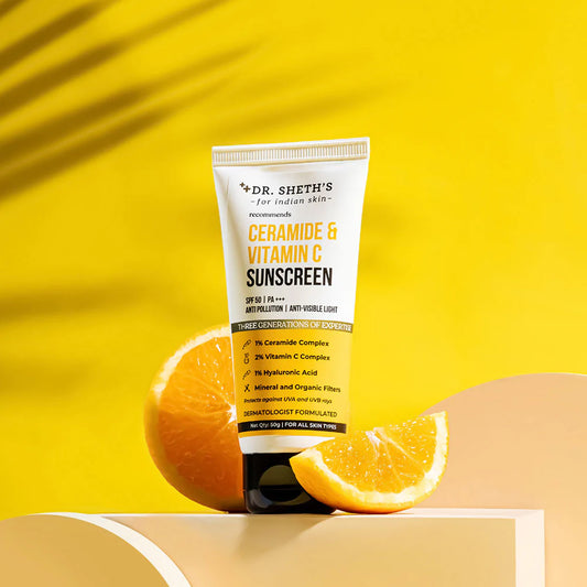 Dr. Sheth's Ceramide & Vitamin C Sunscreen SPF 50+ Pa+++ 50G