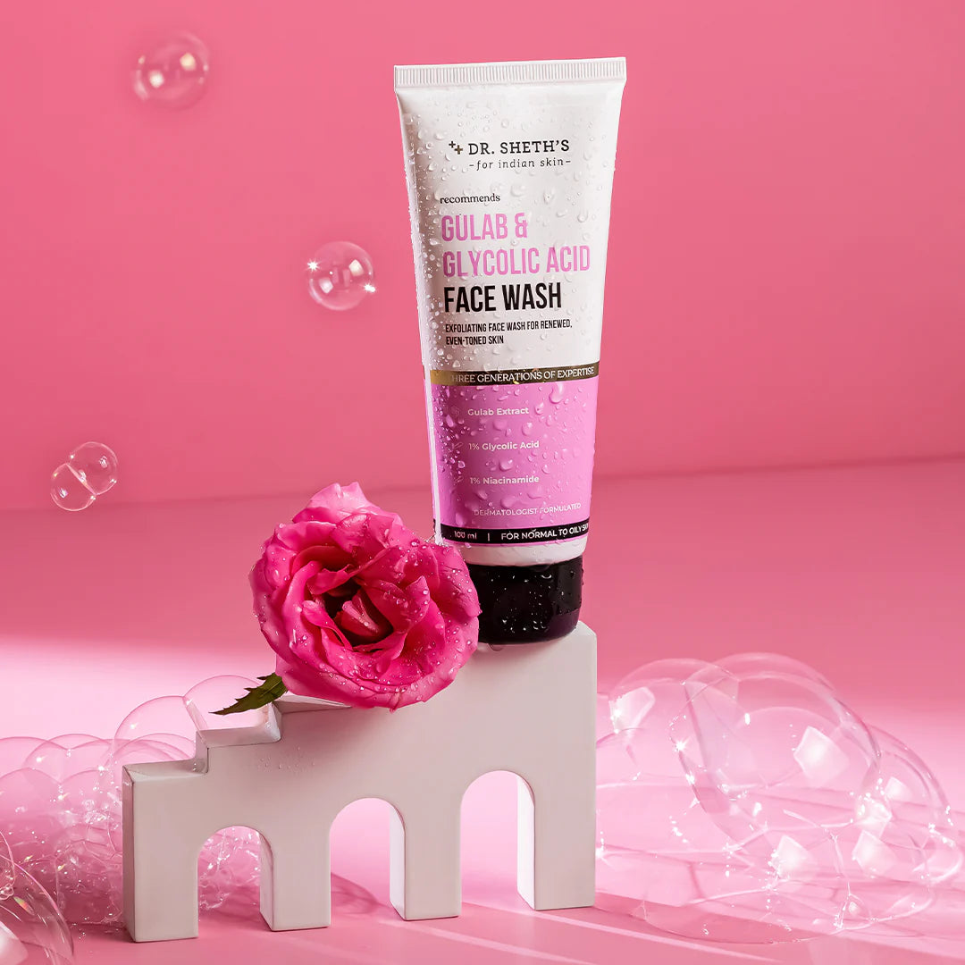 Dr. Sheth's Gulab & 1% Glycolic Acid Face Wash - 100g