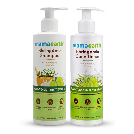 Mamaearth BhringAmla Shampoo and Conditioner Combo - 250ml + 250ml