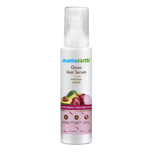 Mamaearth Onion Hair Serum with Onion and Biotin for Strong, Frizz-Free Hair - 100 ml
