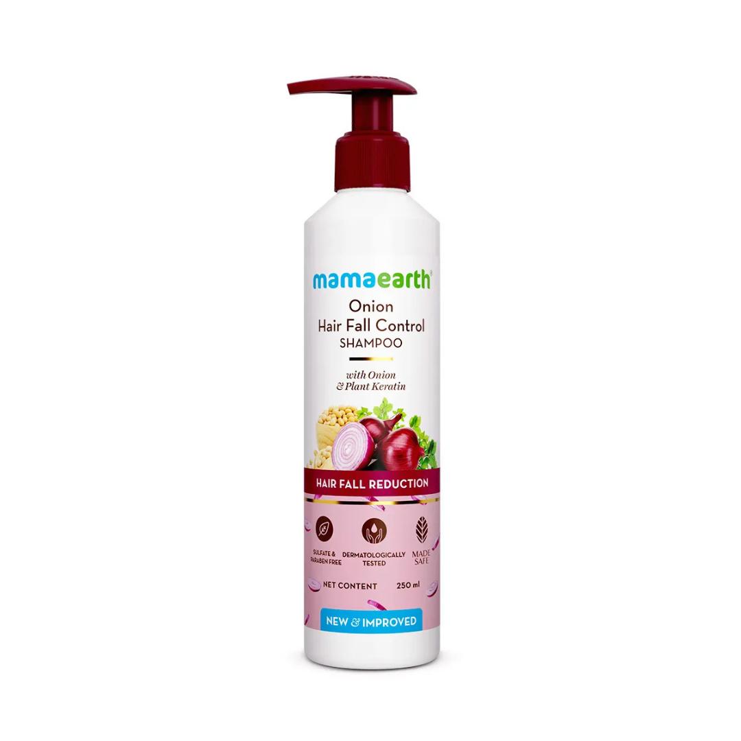 Mamaearth Onion Shampoo for Hair Fall Control - 250ml & 400ml