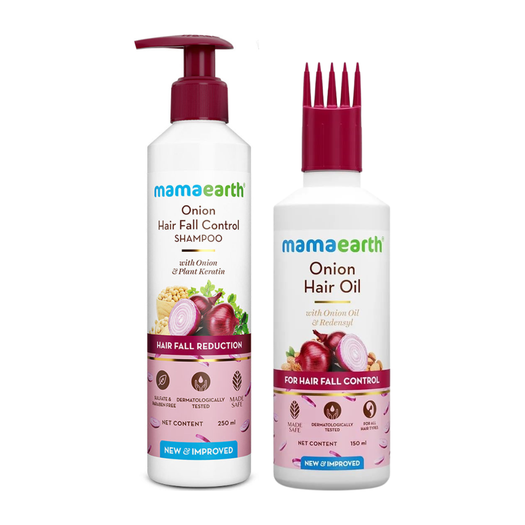 Mamaearth Onion Shampoo and oil combo (250ml + 150ml)