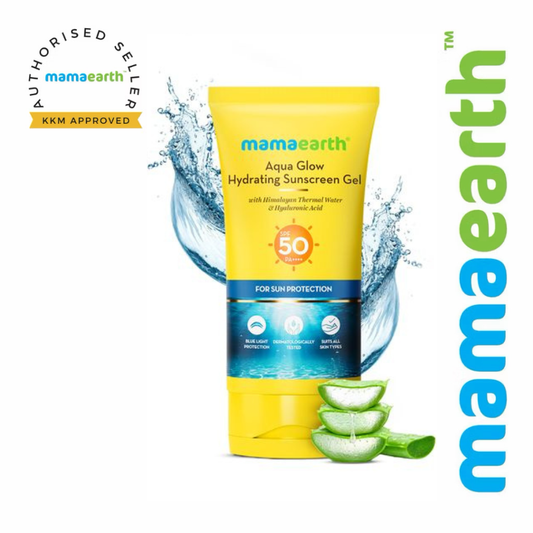 Mamaearth Aqua Glow Hydrating Sunscreen Gel with Himalayan Thermal Water and Hyaluronic Acid - 50 g