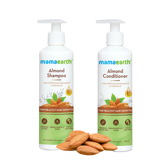 Mamaearth Almond Shampoo and Conditioner Combo - 250ml + 250ml