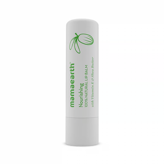 Mamaearth Nourishing 100% Natural Lip Balm with Vitamin E and Shea Butte