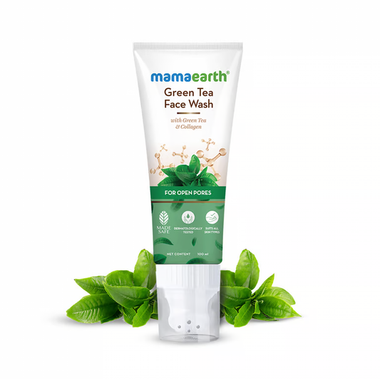 Mamaearth Green Tea Face Wash With Green Tea & Collagen For Open Pores - 100 ml