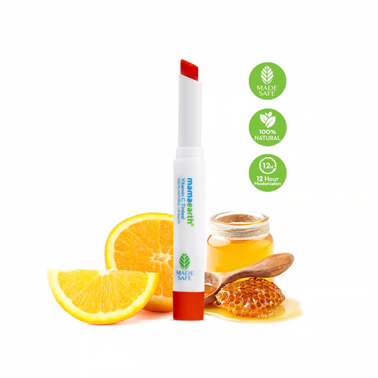 Mamaearth vitamin c tinted lip blam with orange and honey