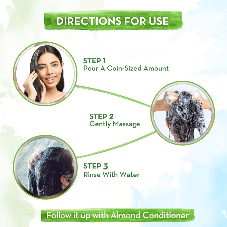 Mamaearth Almond shampoo directions for use
