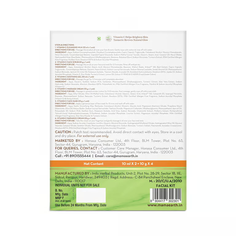 Vitamin C Facial Kit with Vitamin C & Turmeric for Skin Illumination - 60 g