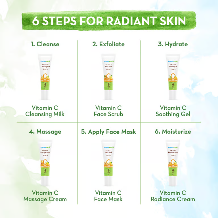 Vitamin C Facial Kit with Vitamin C & Turmeric for Skin Illumination - 60 g