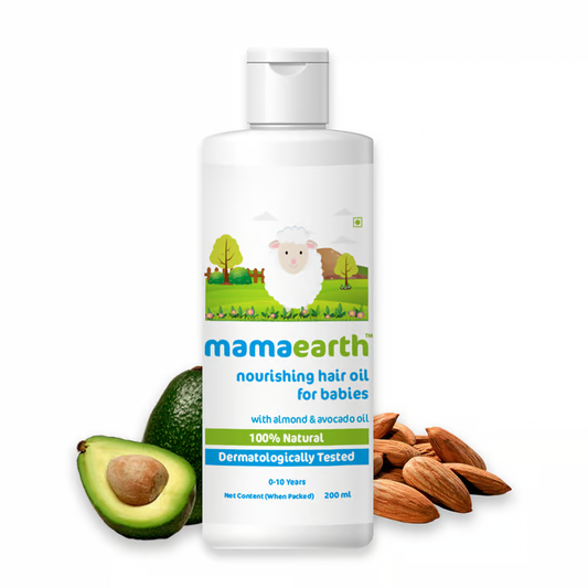 Mamaearth Nourishing Hair Oil for Babies with Almond and Avocado Oil - 200 ml