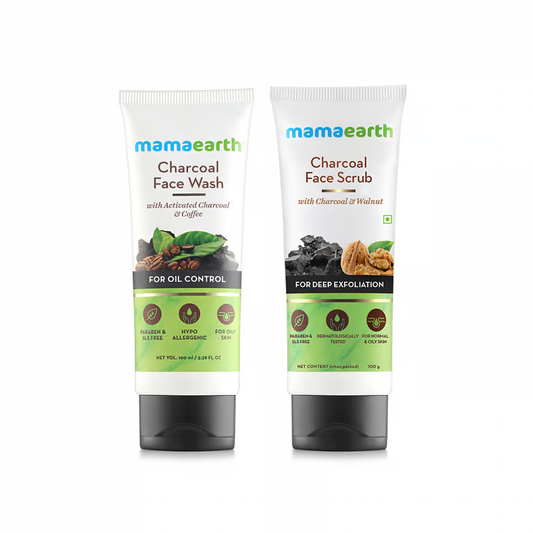 Charcoal Face Wash and Scrub Combo - 100ml + 100ml