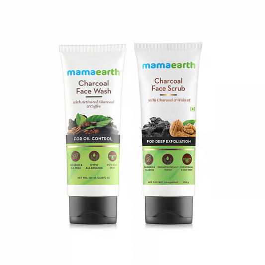 Charcoal Face Wash and Scrub Combo - 100ml + 100ml