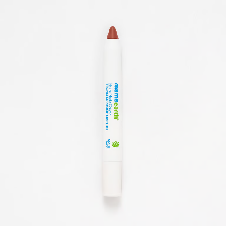 Mamaearth Hydra-Matte Crayon Transferproof Lipstick - 2.4 g | Cappuccino Brown