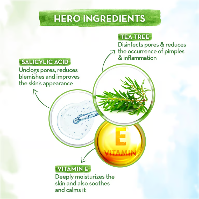 Tea tree oil free face moisturizer hero ingredients