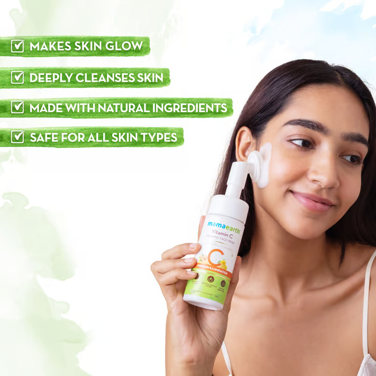 Mamaearth vitamin c foaming face wash benefits