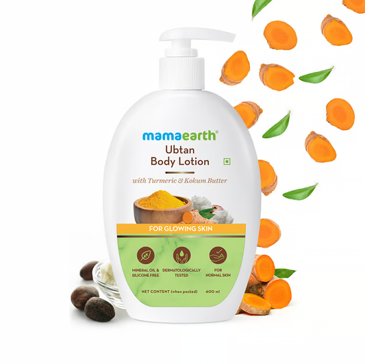 mamaearth ubtan body lotion front view