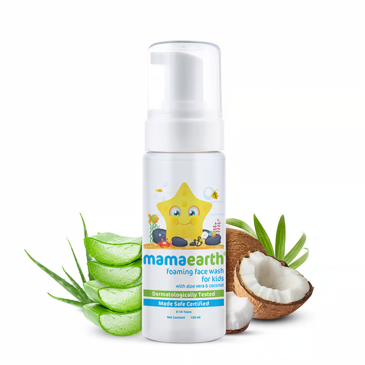 Mamaearth Foaming Face Wash For Kids With Aloe Vera & Coconut For Gentle Cleansing - 150 ml