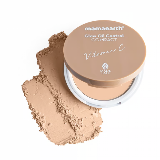 Mamaearth Glow Oil Control Compact With SPF 30 - 9g | Creme Glow