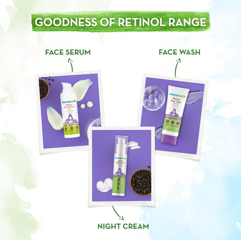 Mamaearth goodness of retinol range