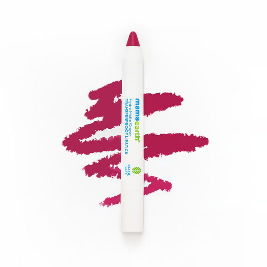 Mamaearth Hydra-Matte Crayon Transferproof Lipstick - 2.4 g | Passion fruit Wine