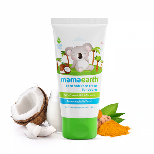 Mamaearth Coco Soft Face Cream With Coconut Milk & Turmeric For Babies - 60 g