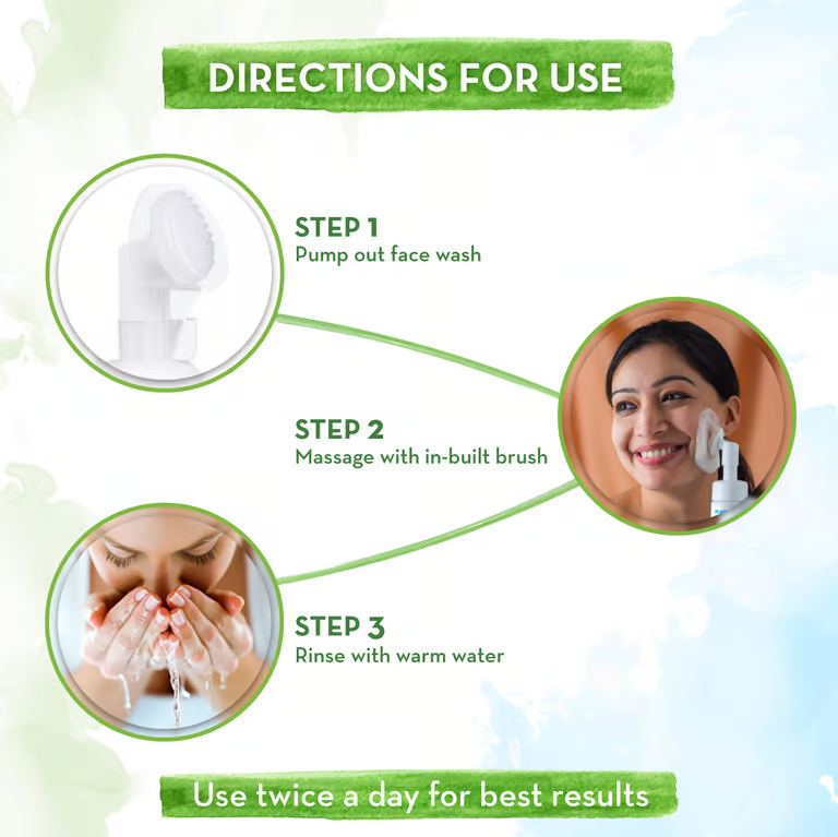 Mamaearth tea tree foaming face wash directions for use