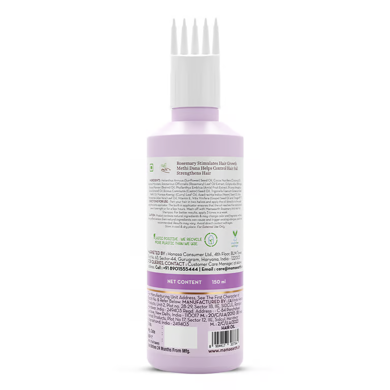 Mamaearth Rosemary Hair Growth Oil with Rosemary & Methi Dana for Promoting Hair Growth - 150 ml