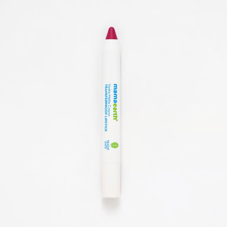 Mamaearth Hydra-Matte Crayon Transferproof Lipstick - 2.4 g | Passion fruit Wine