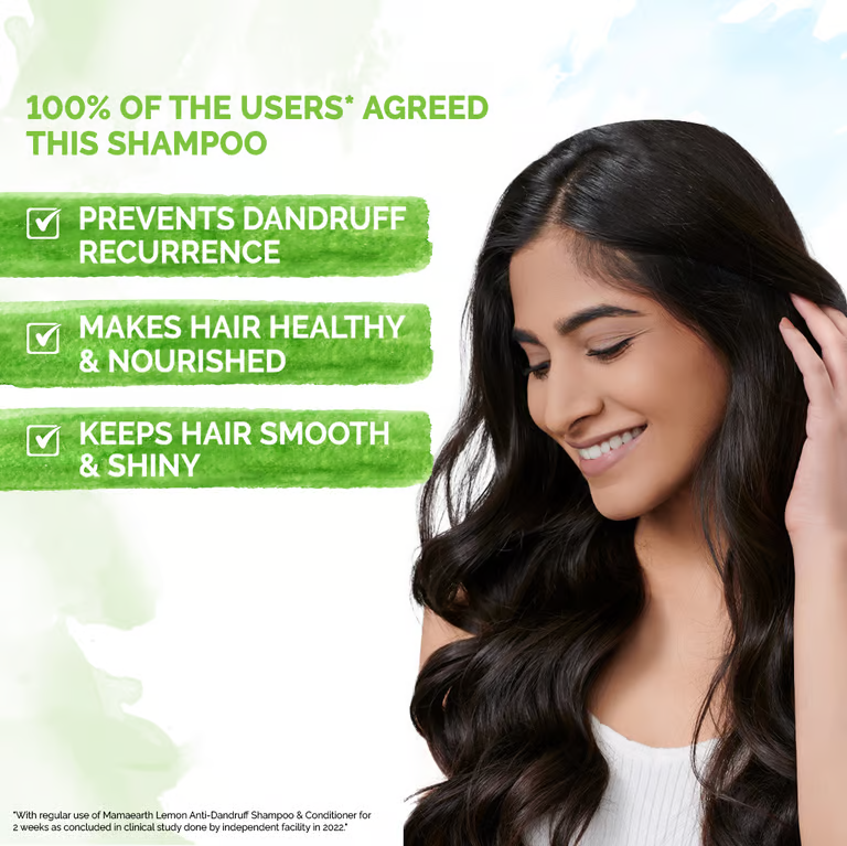 Mamaearth lemon anti-dandruff shampoo benefits