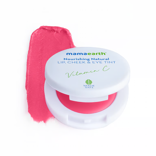 Mamaearth Nourishing Natural Lip Cheek & Eye Tint with Vitamin C & Beetroot | Beet Red - 4 g