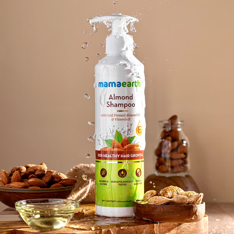 Mamaearth Almond shampoo with almond and almond oil