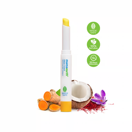 Mamaearth Ubtan Tinted 100% Natural Lip Balm with Turmeric & Saffron - 2 g