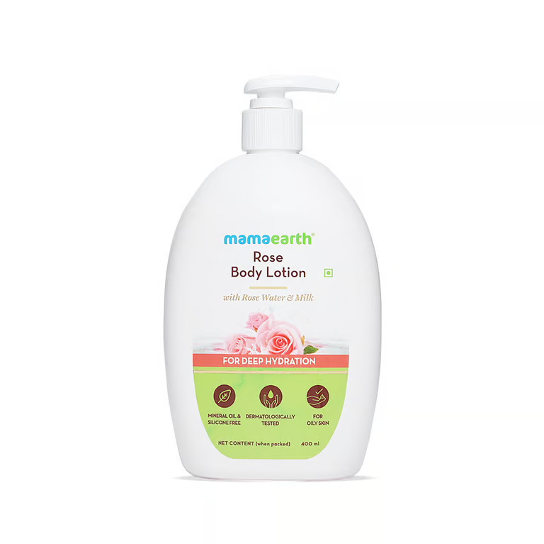 Mamaearth Rose Body Lotion with Rose Water and Milk For Deep Hydration - 400ml