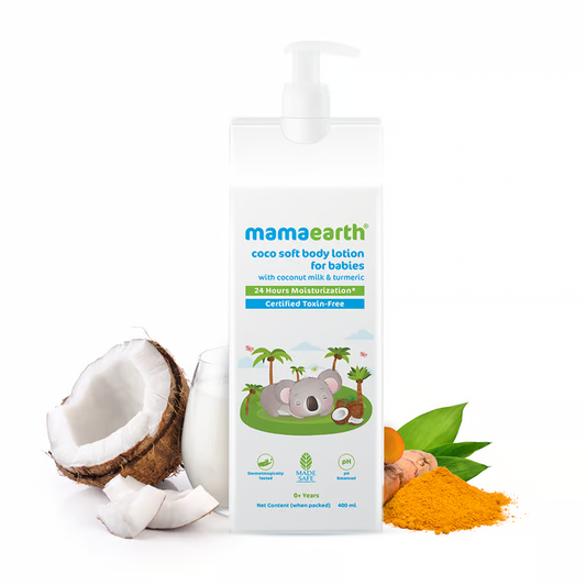 Mamaearth Coco Soft Body Lotion with Coconut Milk & Turmeric for 24-Hour Moisturization - 400 ml