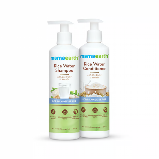 Mamaearth Rice Water Shampoo and Conditioner Combo - 250ml + 250ml