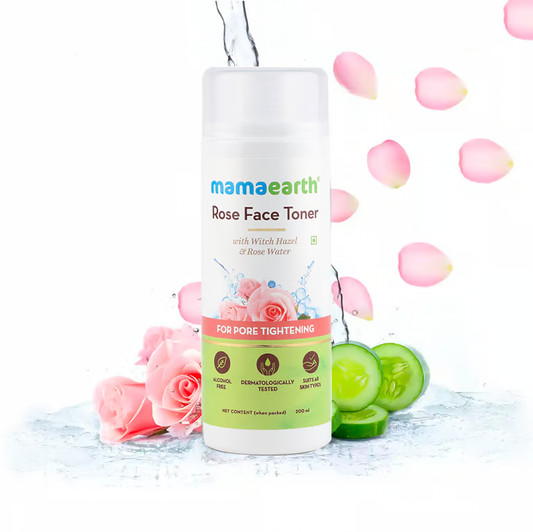 Mamaearth Rose Face Toner with Witch Hazel and Rose Water for Pore Tightening - 200ml