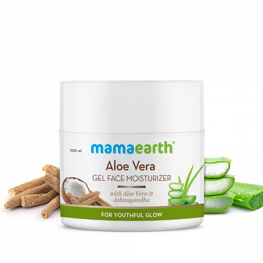 Mamaearth Aloe Vera Gel Moisturizer with Aloe Vera & Ashwagandha for a Youthful Glow - 100 g