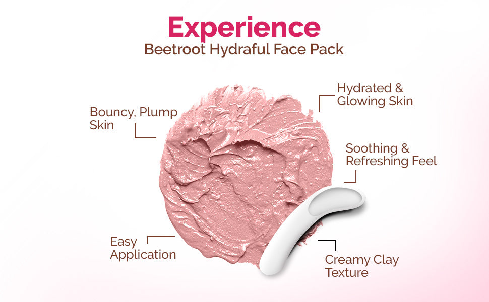 Mamaearth Beetroot Hydraful Face Pack with Beetroot & Hyaluronic Acid for All Skin Types - 200g