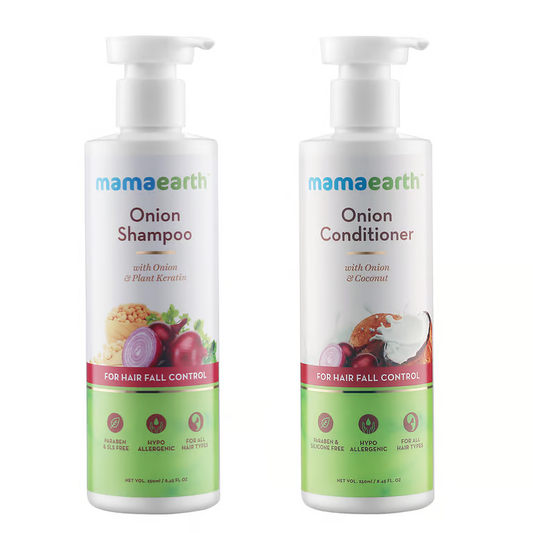 Mamaearth onion shampoo and onion conditioner combo